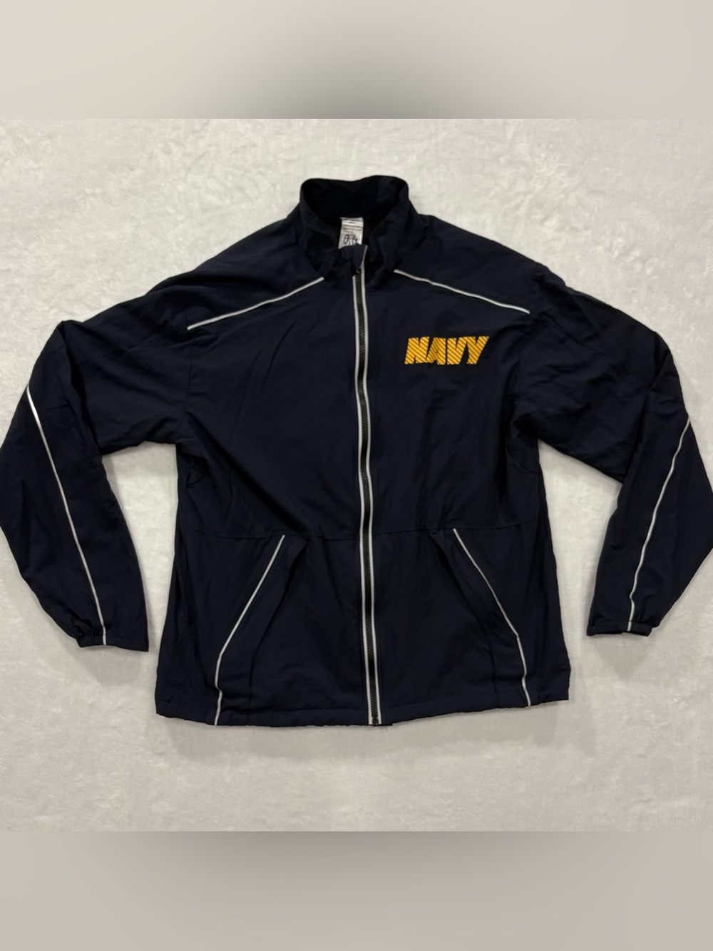US Navy Physical Training Navy Blue Running Jacket Men’s Size XS Reg Length